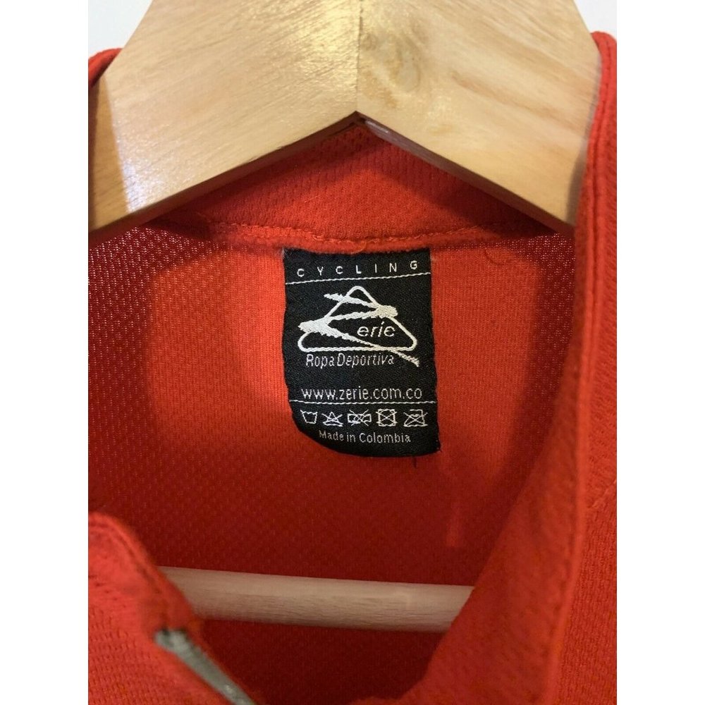 Zerie Cycling Jersey Bicycle SZ Large Red Gray - Picture 2 of 7